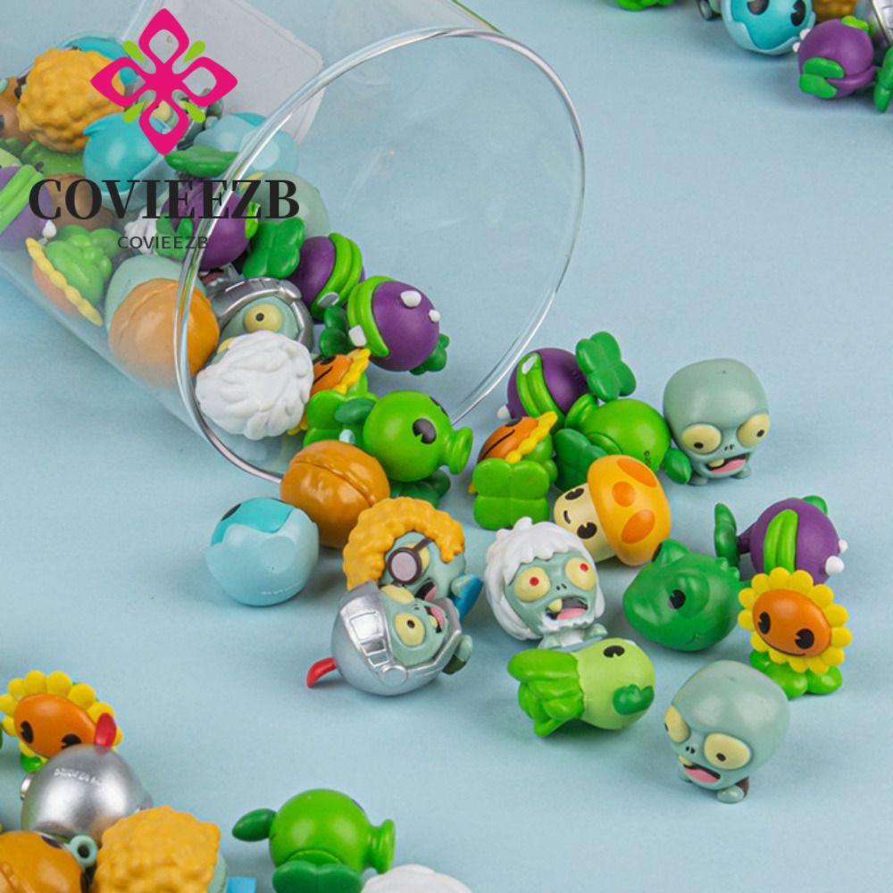 COVIEEZB Plant Zombie Mini Đồ trang trí, Bộ sưu tập Cây may mắn ngẫu nhiên Vs Zombie Anime Hình, Mô 