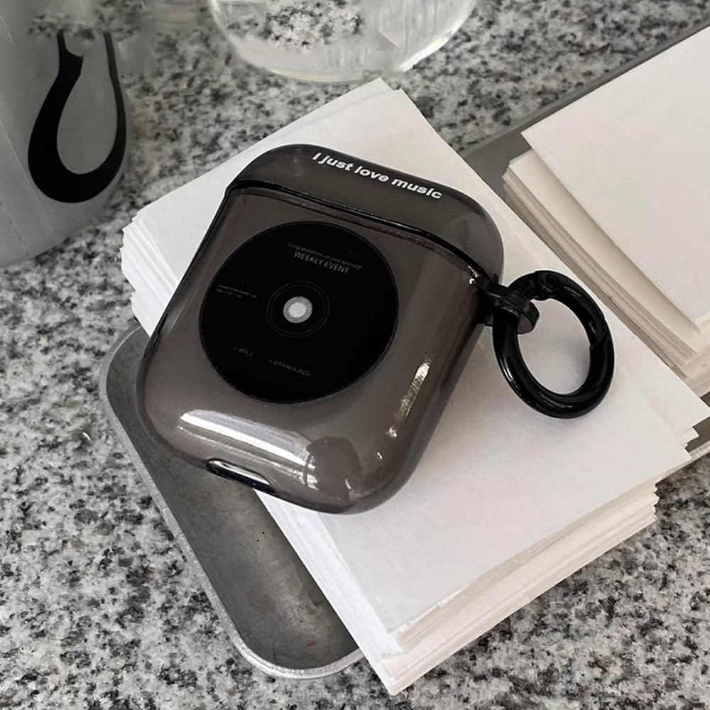 Thời Trang Trong Suốt Ghi Âm Nhạc Tai Nghe Dành Cho AirPods 1 2 3 4 Pro3 Pro2 Pro Trang Trí Nhạc Not