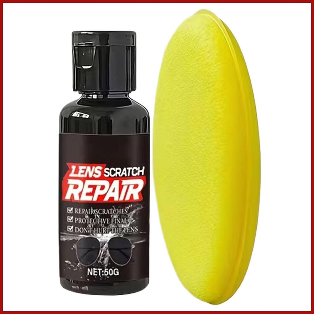 Lens Scratch Remover 30g Liquid Polish Wax Sunglass Scratch Remover with Sponge for Sunglasses Lens 