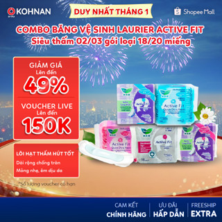  Combo băng vệ sinh LAURIER Active Fit siêu thấm 02 03 GÓI LOẠI 18 20 36 40 miếng 
