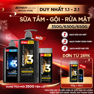   MỚI  Tắm Gội Rửa Mặt XMen for Boss 3in1 Luxury 630g 350g   Tắm Gội Legend 630g   Intense 650g Hương Nước Hoa Châu Âu 