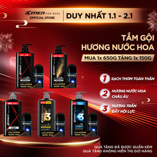  Combo Dầu gội   Tắm Gội Cho Nam Xmen for Boss 630g và Lăn Legend 40ml - Hương Nước Hoa Châu Âu Lịch Lãm 