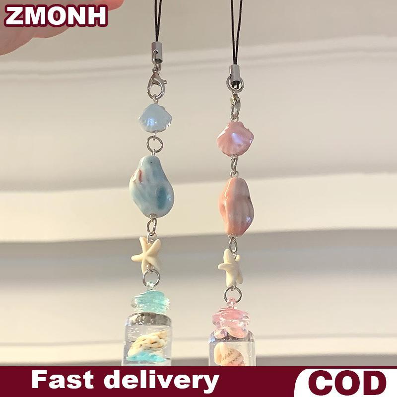 Zmo trong suốt Keychain gió Chime Keyring điện thoại di động dây buộc túi trang trí.