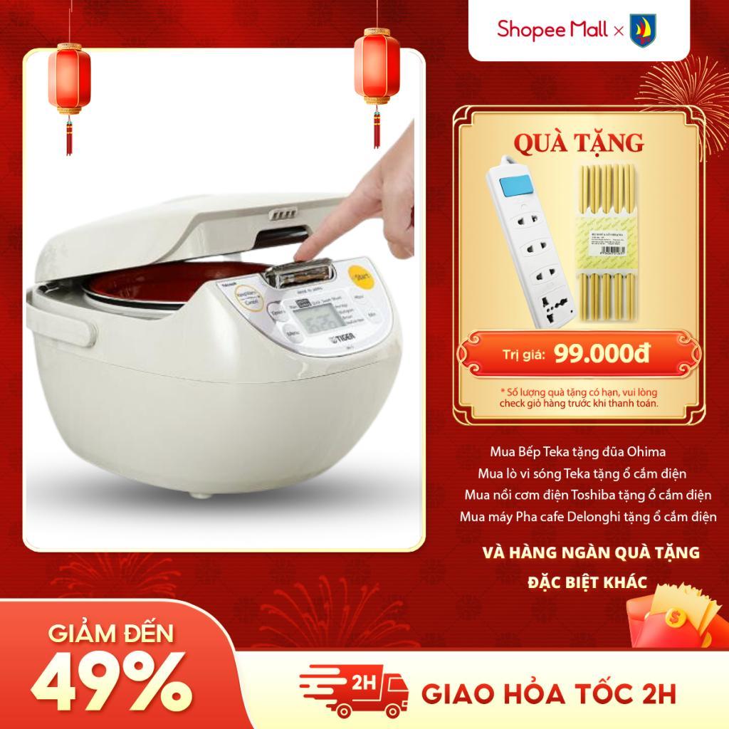 Nồi cơm điện tử Tiger JBV-S10W /  JBV-S18W - 1 Lít/ 1.8 Lít - Điện 220V - Bảo hành chính hãng 1 năm