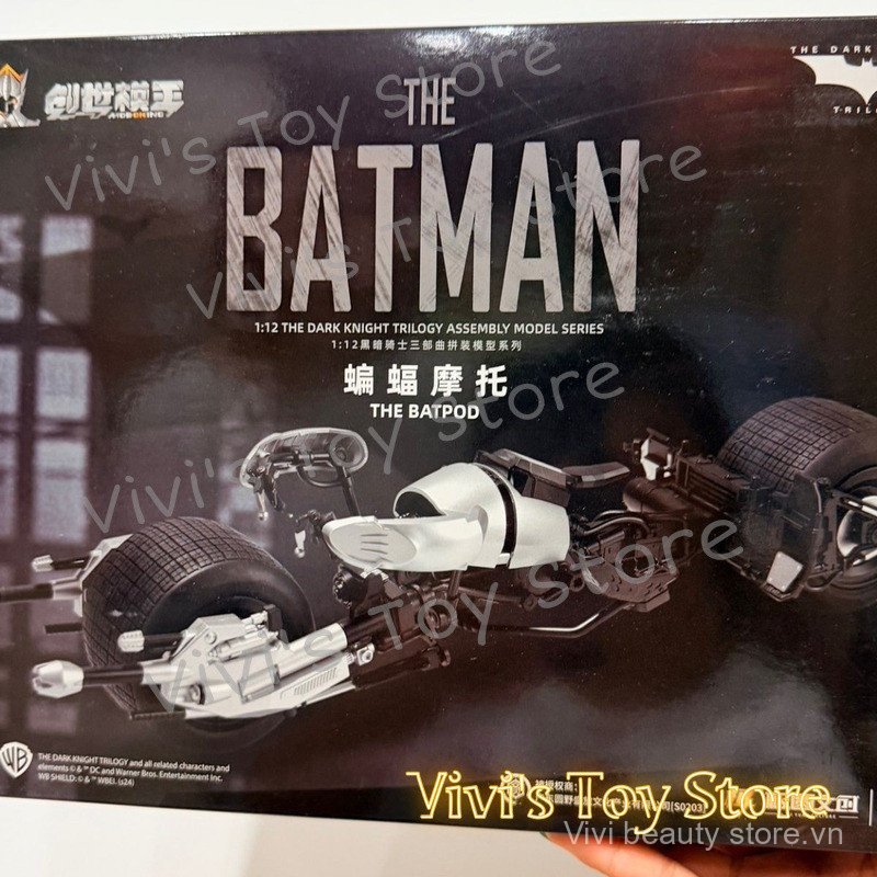 {{Vivi đồ chơi}} Genesis Model King 1: 12 Dark Knight Trilogy Lắp Ráp Mô Hình Series Bat Xe Máy Đồ C