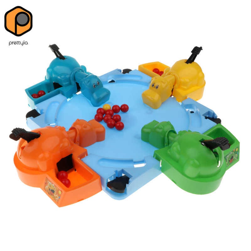 Máy tính để bàn Hungry Hippo Game Đồ chơi trò chơi bảng vui nhộn (Có hướng dẫn sử dụng tiếng Anh) Dà