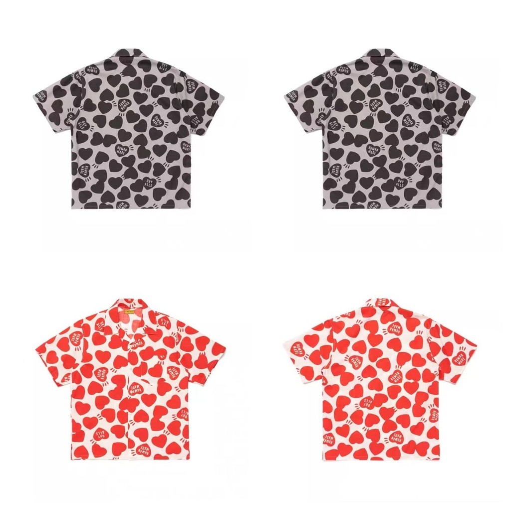 HUAMAN MADE Spot Goods25ss Summer full-print short-sleeve shirt Hawaiian style beach shirt for women