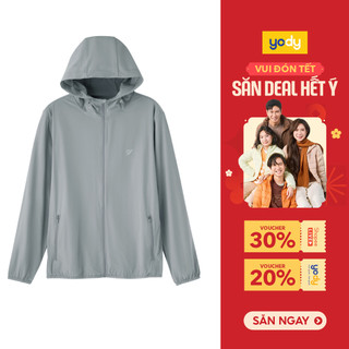  Áo khoác gió thể thao nam 1 lớp áo chống nắng co giãn mỏng nhẹ YODY MATJ25F015 