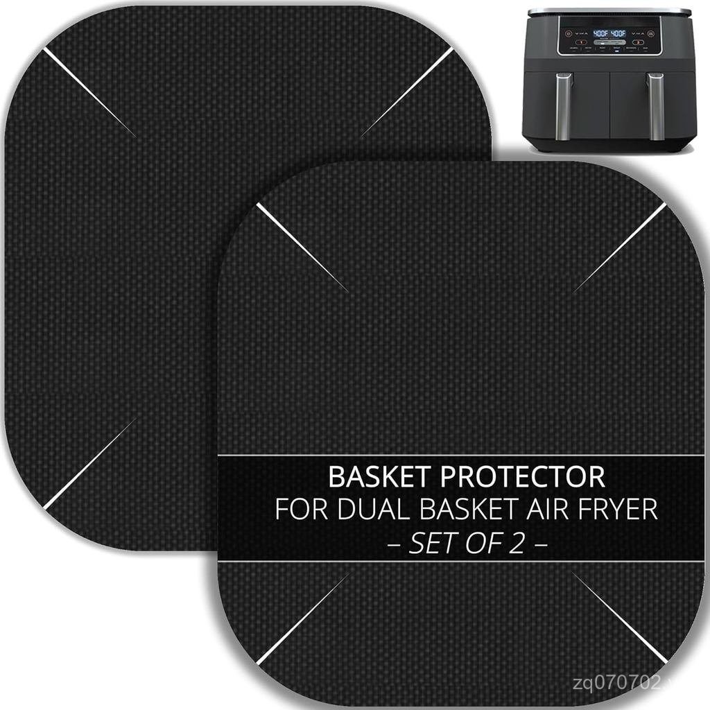 INFRAOVENS Air Fryer Liners cho Ninja Foodi Dual 8qt DZ201 10qt DZ401 Vỏ bảo vệ giỏ cho DualZone, 2 