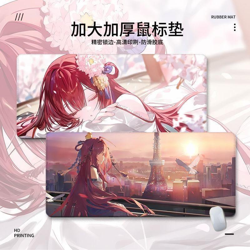 Miếng Lót Chuột Anime Cực Lớn / Thiết Kế 2D Với Eri Usagi, Phụ Kiện Trò Chơi Dragon Raja Cho Ký Túc 