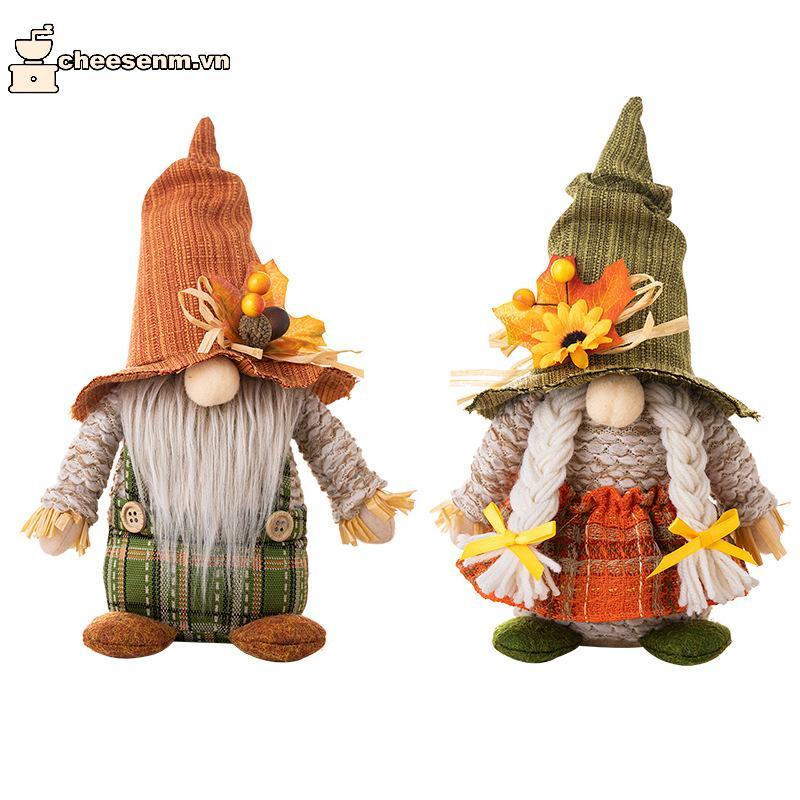 Cheenm Thu Đông Gnome Hoa Hướng Dương Lá Nữ Và Nam Lễ Tạ Ơn Gnome Thu hoạch Gnome Gnome Trang Trí Mù