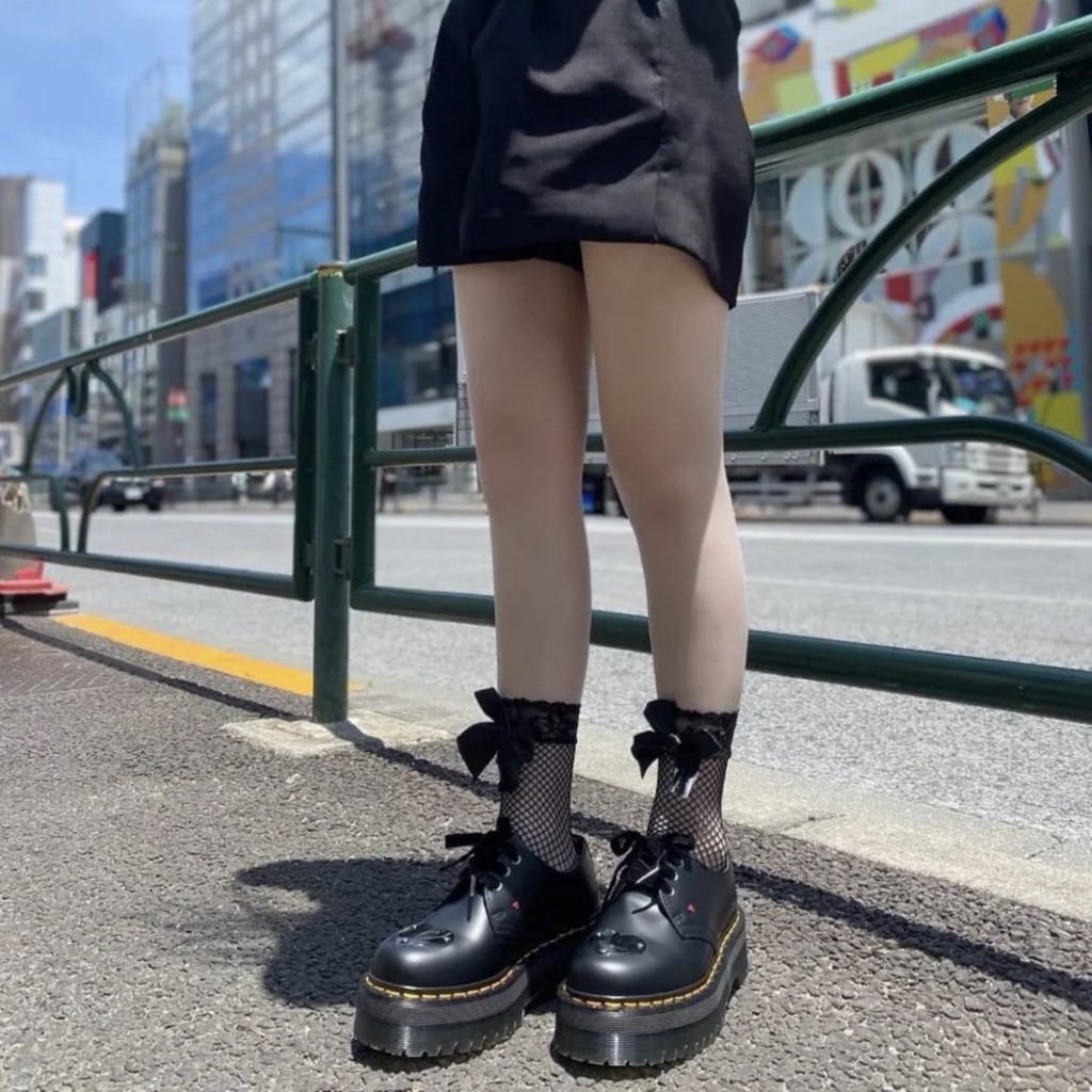 1461 Da Thật Chính Hãng 3 Lỗ Đế Dày Giữa Đế Nền Tảng Giày Da Bò Đen Nữ Cùng Phong Cách Giày Da Nhỏ G