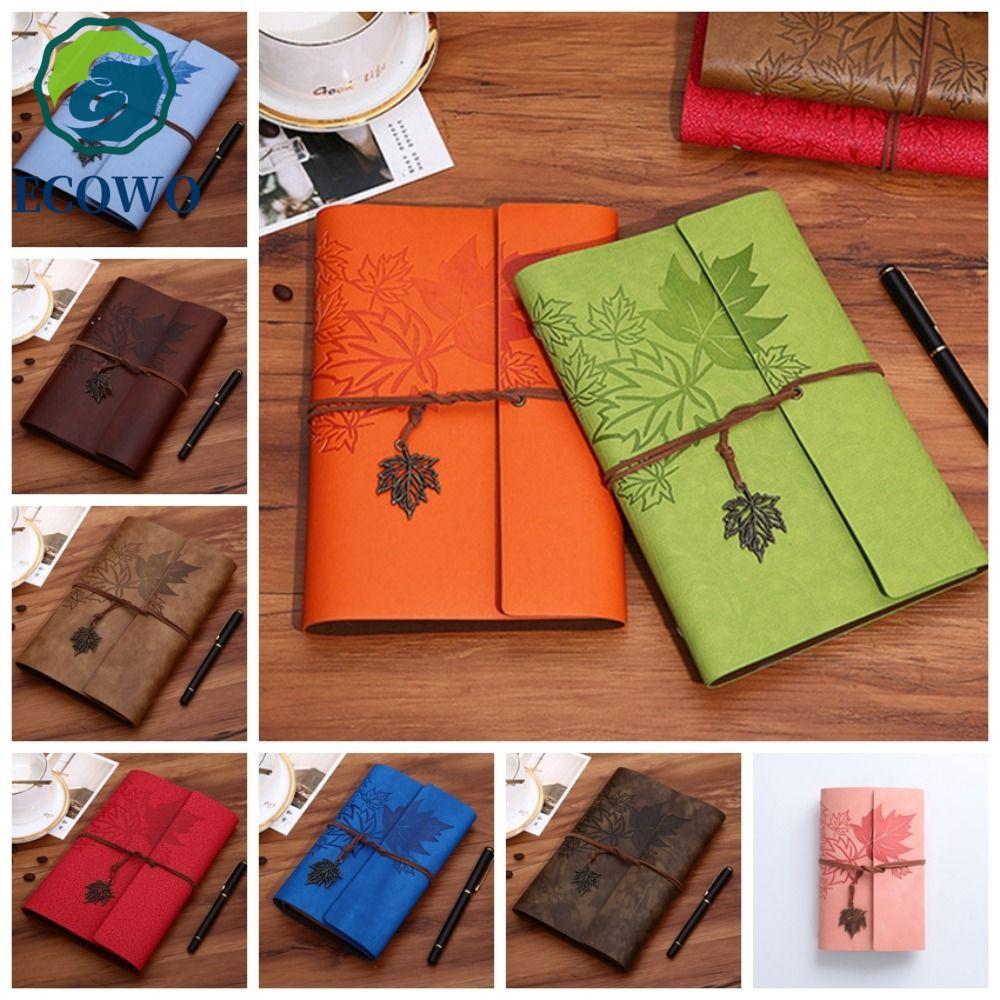 AQUAGEM Travelers Vintage Notebook, A7 / A6 / A5 Da PU PU Kraft Notebook, Loose-leaf Notebook Notepa