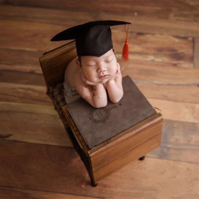 New Product#[1135People Collection]Newborn Photography Props Bachelor Doctoral Hat Baby Photo Baby H
