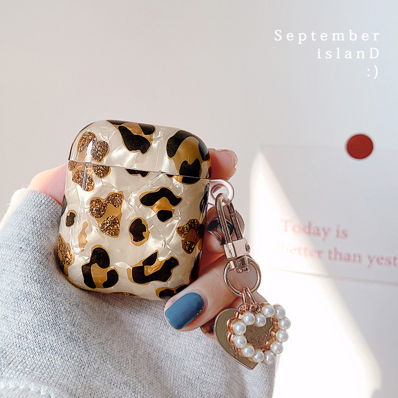 Seasonal.Leopard Print Shell Pattern AirPods Case pro3 Vỏ bảo vệ Thích hợp cho ipod Apple Vỏ tai ngh