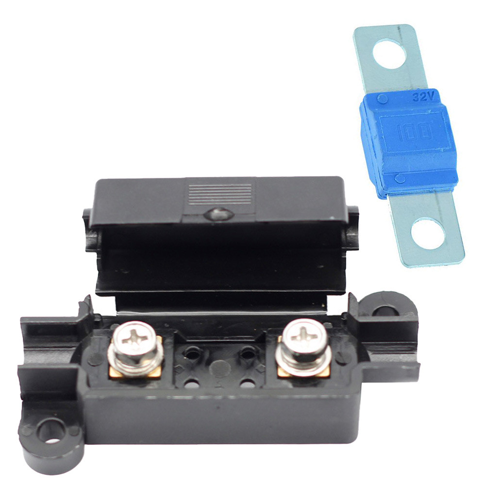 [PPIAVN]Midi Fuse Holder Fuse Box Base ABS+copper With Heat-shrinkable 16mm² Cable[Ready stock]