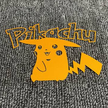 ASN Hollow Car Stickers Pokemon Pokemon Pikachu Pikachu Discharge Game Sticker Sitting 9E3p