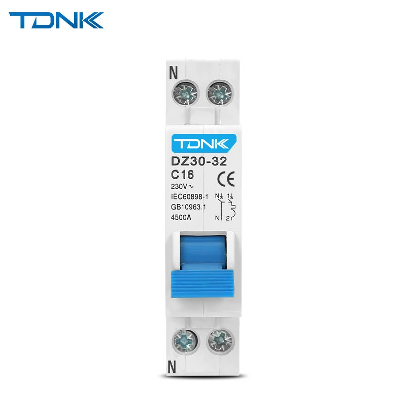 DZ30-32 DPN 1P + N Bộ ngắt mạch Mini MCB 6-32A Din Rail Gắn Cutout Công tắc không khí gia đình thu n