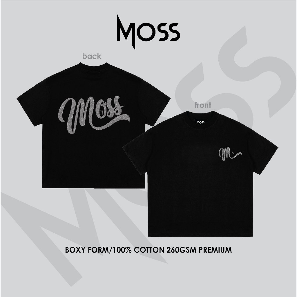 ÁO THUN BOXY KIM TUYẾN 260GSM - "BLING MOSS LOGO·" -  BOXY FORM -  COTTON 100% 260GSM PREMIUM MOSS.S