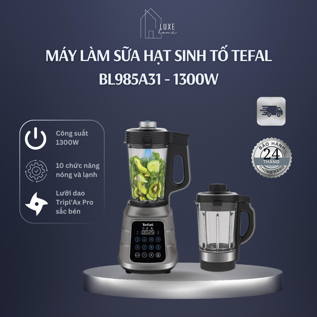 Máy làm sữa hạt sinh tố Tefal BL985A31 - 1300W - Bảo Hành 2 năm