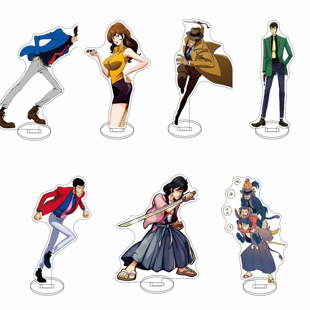 Mô Hình Standee Anime Lupin III Lupin Đệ Tam Siêu Đạo Chích Chất Liệu Mica Acrylic Trang Trí Bàn Học