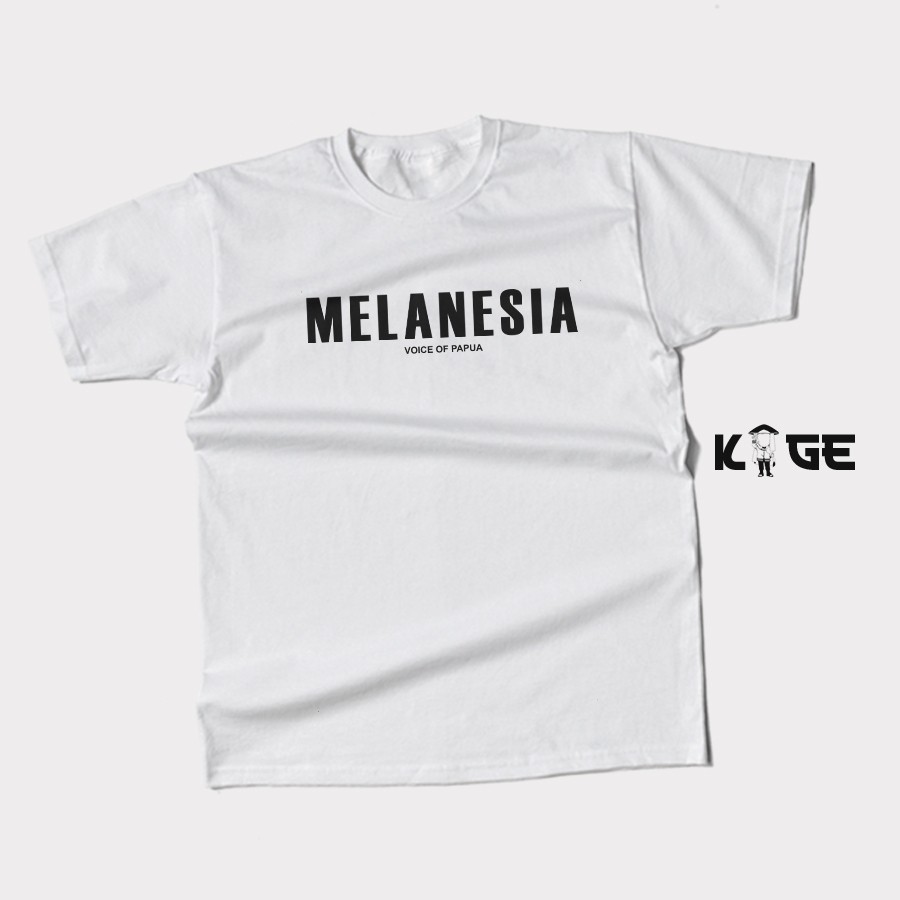 Kaos Distro Pria PAPUA MELANESIAN - Baju Papua Culture Indonesia Terbaru Keren KAOS KAGE