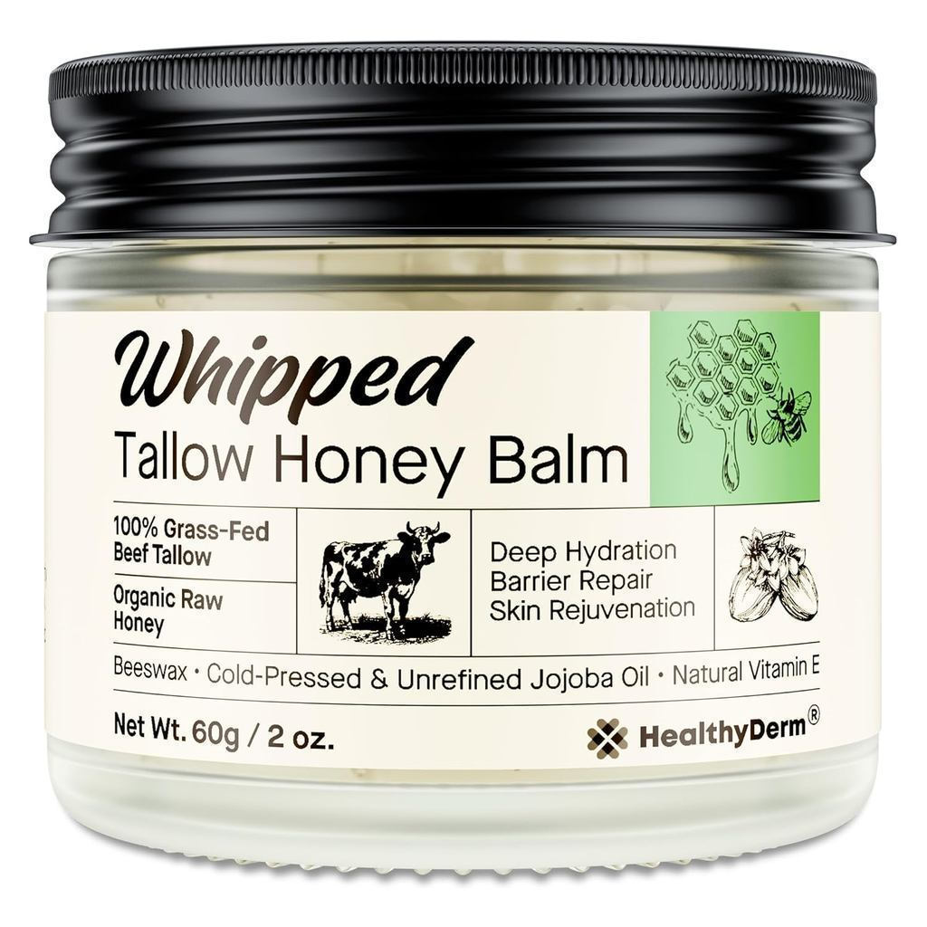 Beef Oil and Honey Balm for:100% Grass-fed whipped organic moisturizer,Contains organic raw honey、Jo