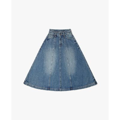 LEE - Chân váy denim midi phom chữ A_LWB011788201688-A09767
