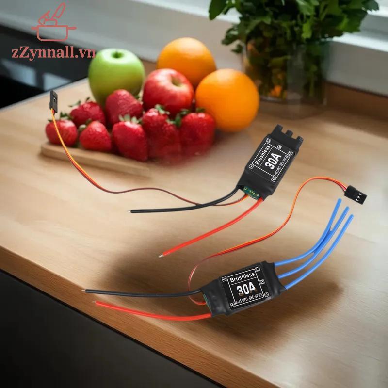 ZZynall 30A Bộ điều khiển tốc độ điện tử không chổi than với động cơ không chổi than 5V 3A UBEC XT60