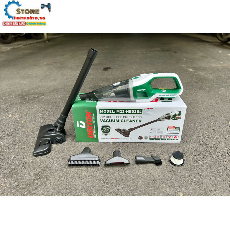 Máy hút bụi pin Dekton motor không chổi than M21 - HB01BL- Store thiết bị dekton