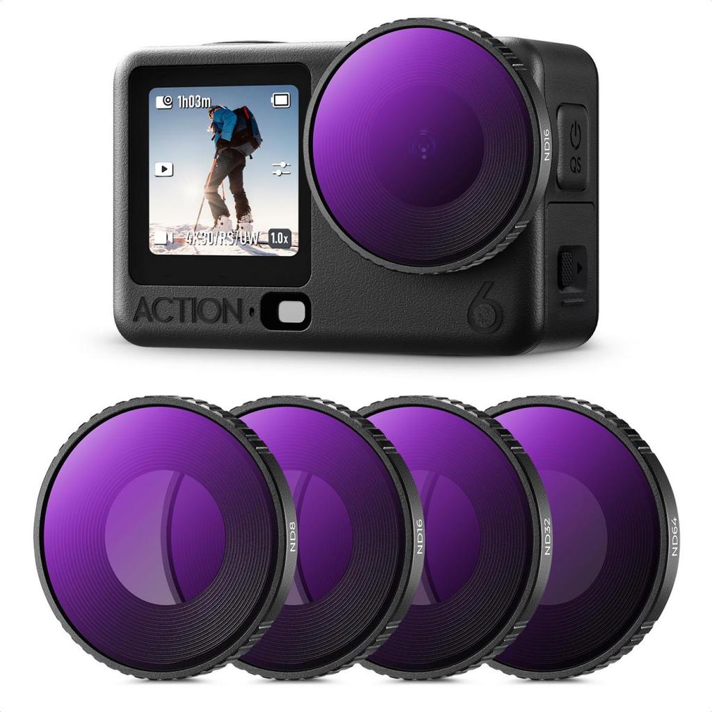 Bộ lọc K & F CONCEPT ND Tương thích với DJI Osmo Action 6, ND8 ND16 ND32 ND64