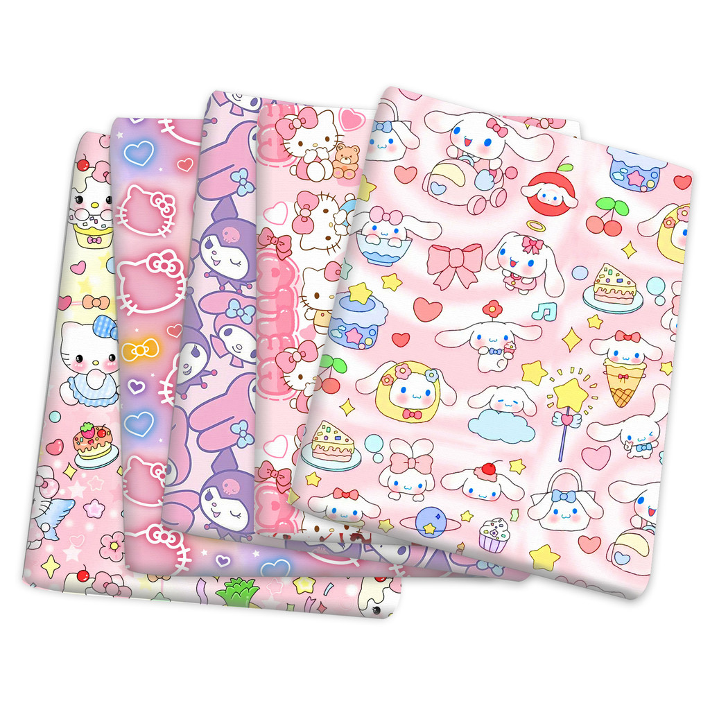 Kitty Kitty Melody Kuromi Cotton DIY Túi Chắp Vá Vải, 1Yc49847