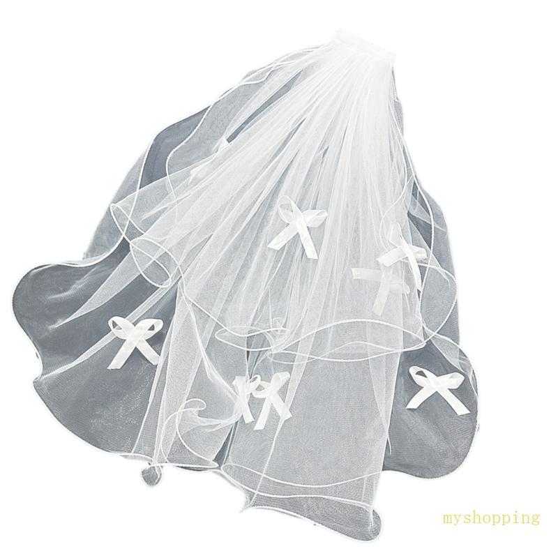 Ivy Elegant Bridal Veil Bowknot Girls Bridal Headpieces cho Pageant Prom Shows
