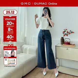   MUA 2 GIẢM 25K  Quần jeans phối chỉ xám thời trang GUMAC LQJE1250 
