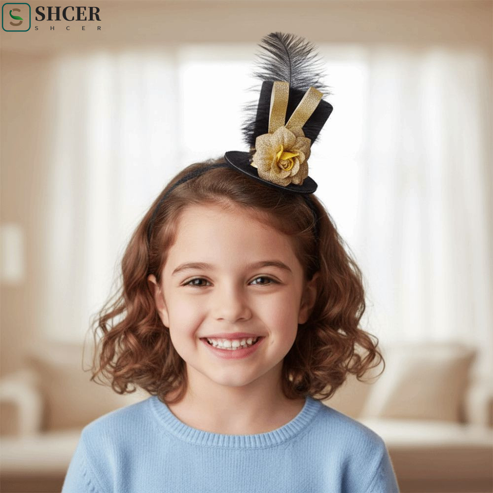 SHCER Carnival Party Headband, Dress Up Vintage Knight Soldier 's Top Hat, Doorman 's Hat Circus Rin