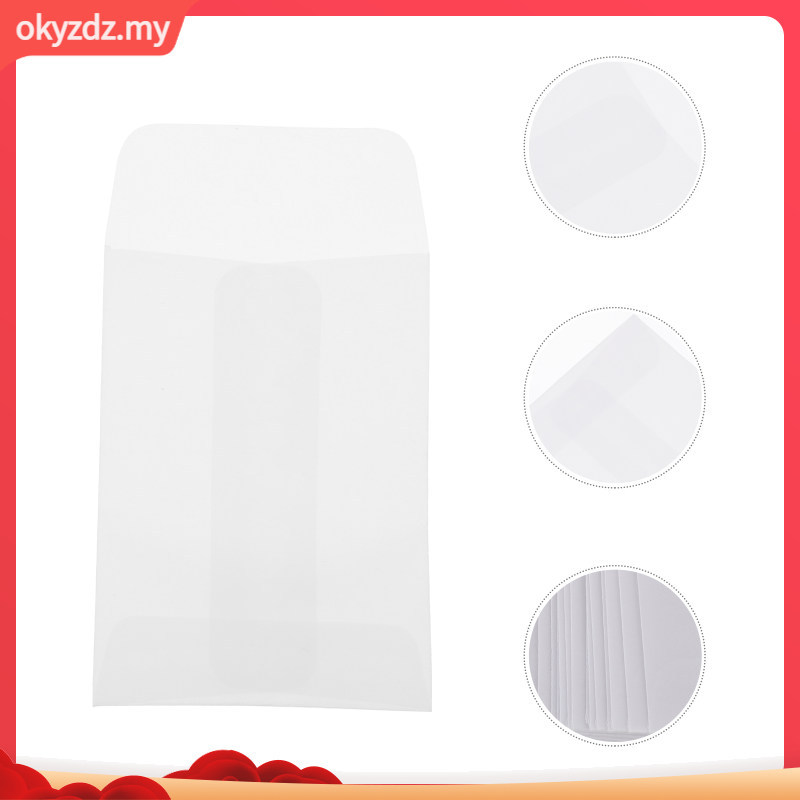 Bộ 50 Trang Sức Phong Bì Bao Bì Túi Có Thể Niêm Phong Cho Giấy Mini okyzdz
