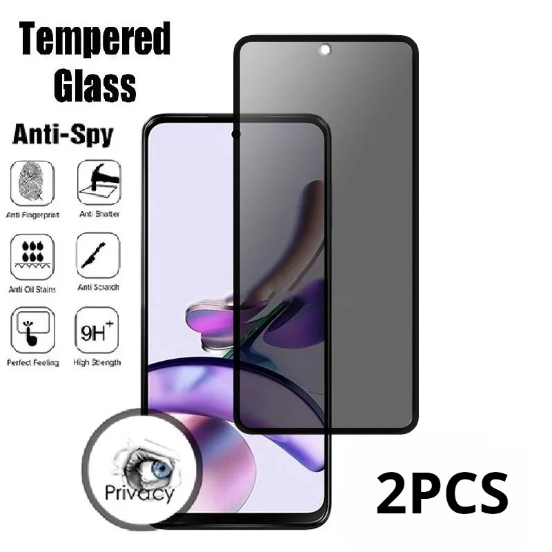 1-2 Chiếc Bảo Vệ Màn Hình Cho HTC Wildfire X E5 E3 lite Plus Chống Gián Điệp Riêng Tư Đen Cạnh Kính 