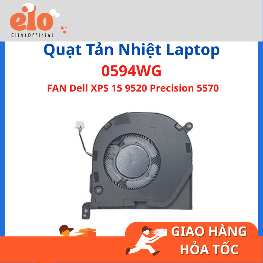 FAN Quạt Dell XPS 15 9520 Precision 5570 CPU – Bảo Hành 1 Tháng 0594WG 594WG CPU FAN