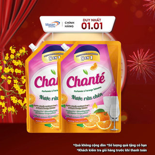   LS  Chọn loại  Combo 2 Nước rửa chén Chanté túi x 3.2kg 