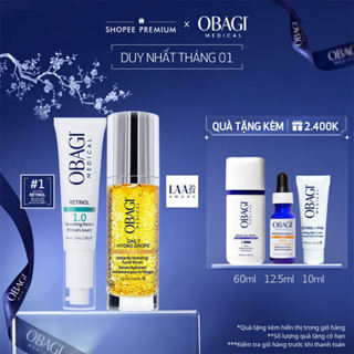  Bộ đôi Obagi Trẻ hóa tinh chất Retinol 1.0 và Serum Vitamin B3 Cấp Nước Dưỡng Ẩm Phục Hồi Da Daily Hydro-Drops 30ml 