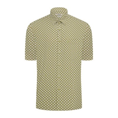Áo sơ mi tay ngắn vạt ngang VIETTIEN SMART CASUAL vải Hoa hồng form REGULAR VT00000552