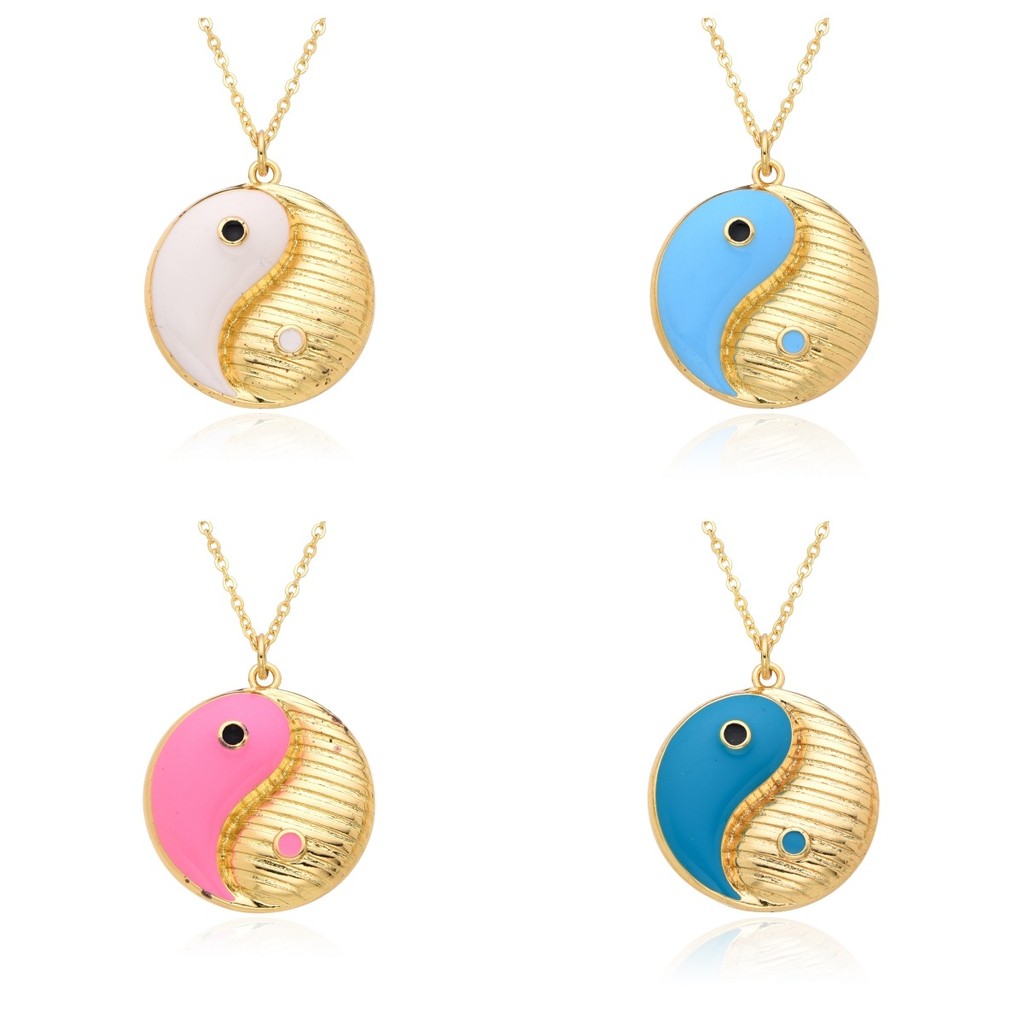 Vòng cổ mặt dây chuyền Ins Fashion Tai Chi 18k