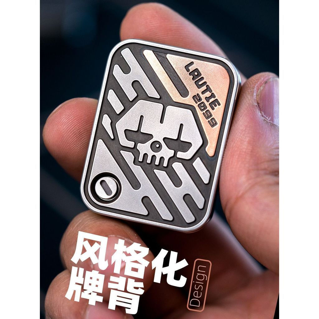 New Product#Poker AK Wang Metal Push Coin Edc Fidget Metal Snap Toy Gyroscope Stress Relief Hand Pus