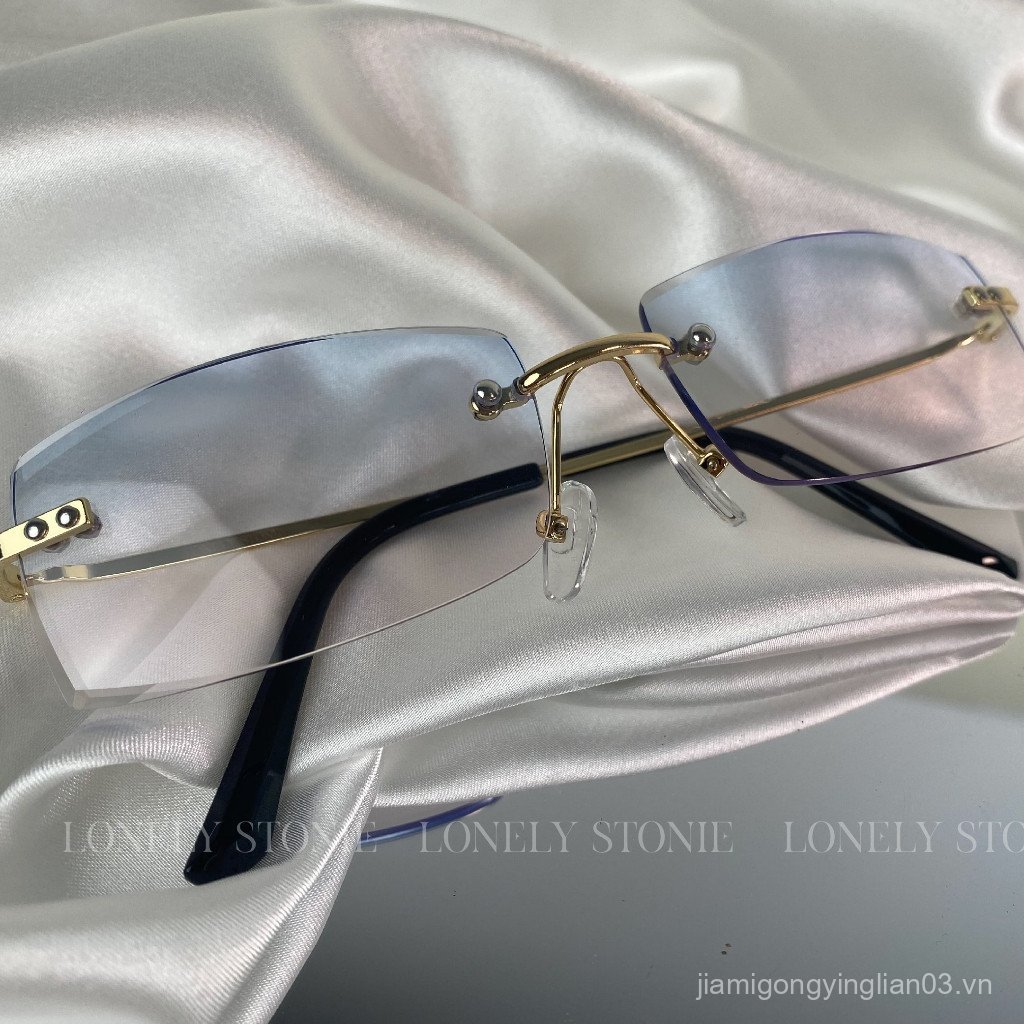 Kính Râm Lonely Stonie màu xanh hồng khung kim loại cá tính dành cho nam