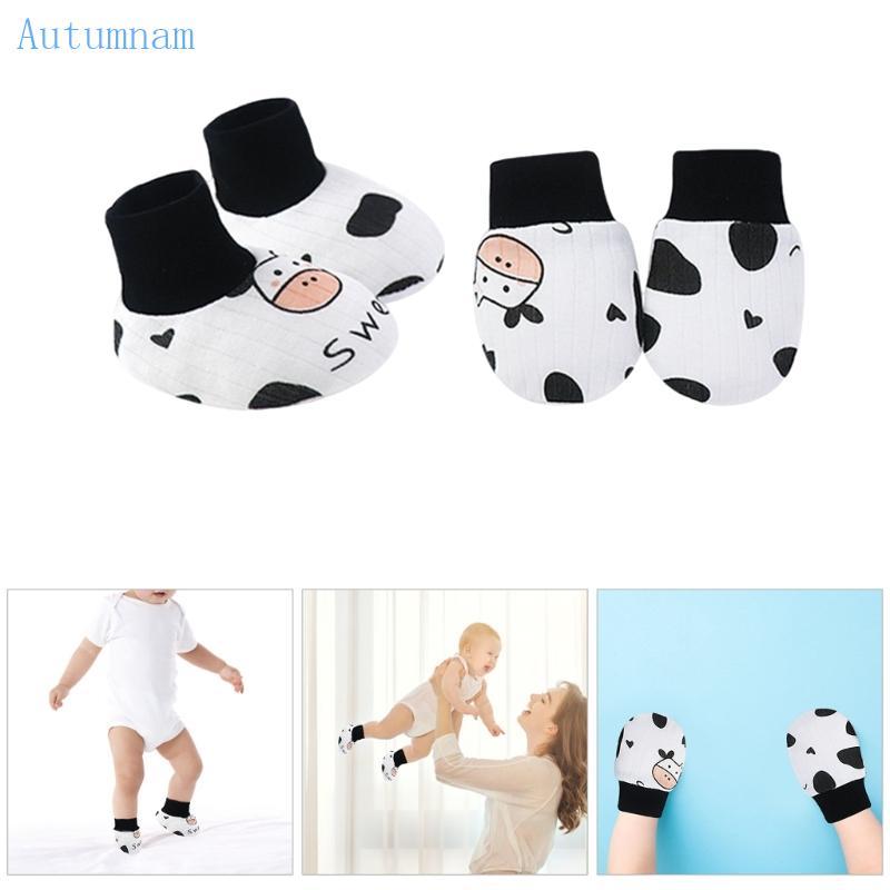 AUTU Găng Tay Găng Tay Cho Bé Găng Tay Trầy Xước Tất Găng Tay Cotton Găng Tay Tập Đi Găng Tay