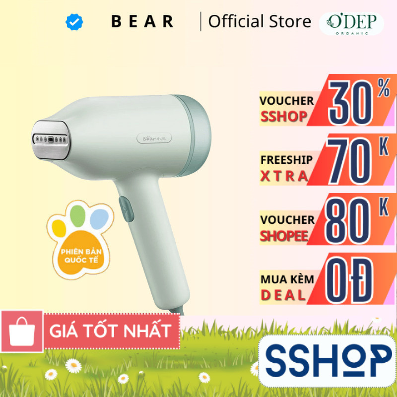 Bàn ủi hơi nước cầm tay Bear GTJ-B10S1 - Hàng chính hãng - Bảo hành 18 tháng - SSHOP SSA
