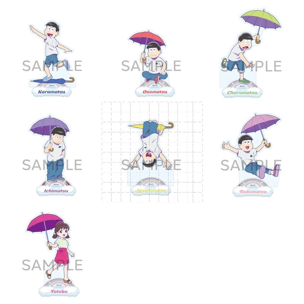 Standee Anime Osomatsu-san mô hình mica Acrylic trang trí Osomatsu Karamatsu Choromatsu Ichimatsu Jy