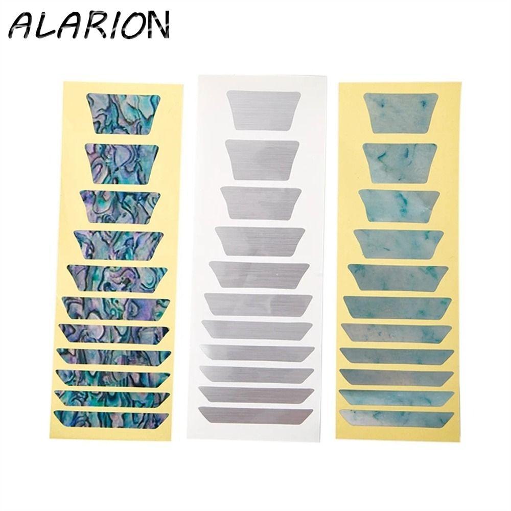 ALARION Guitar Sticker Guitar Inlay Sticker Acoustic Guitar PET Nhạc Cụ Siêu Mỏng Bass Guitar Đề Can