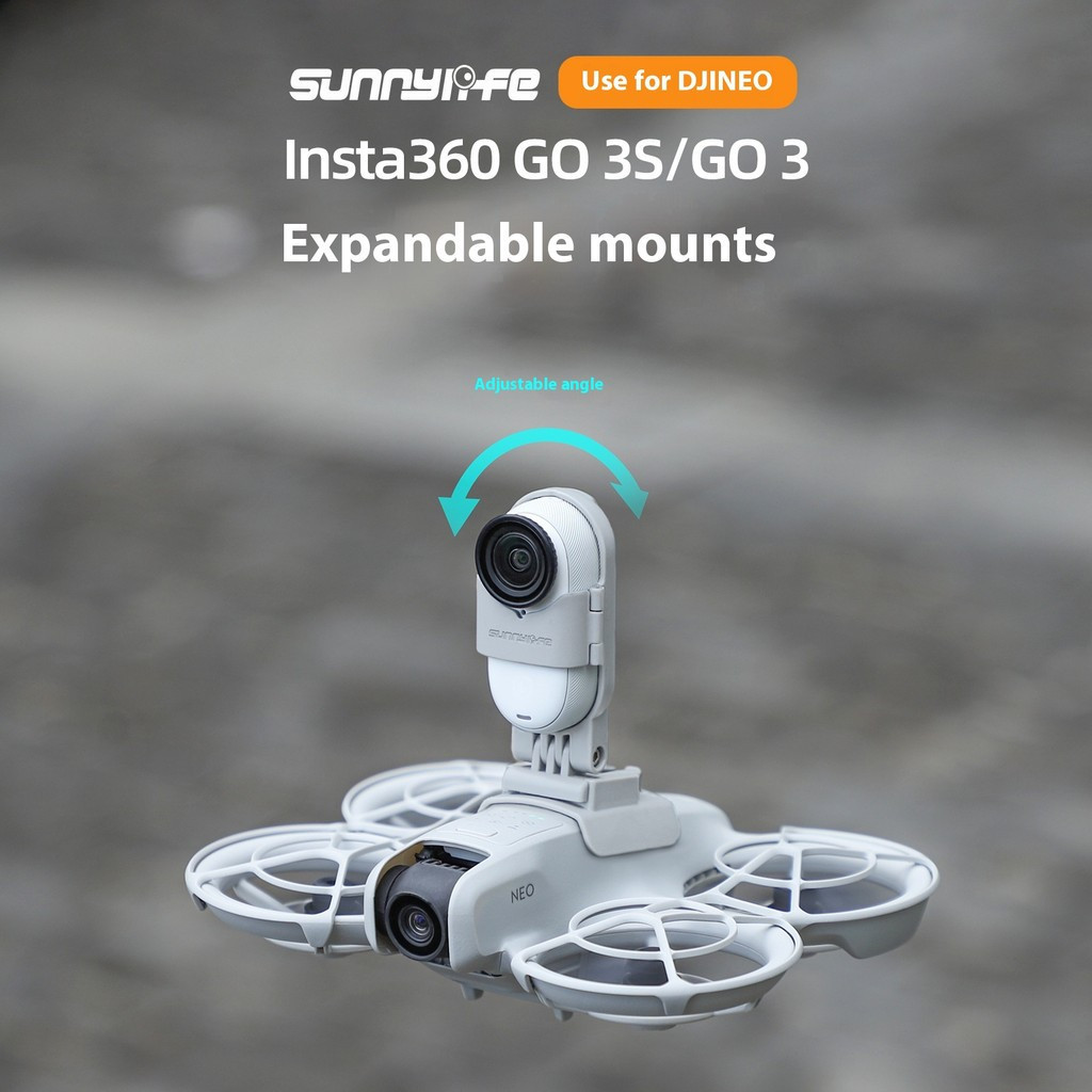 Sunnylife Thích hợp cho DJI NEO Insta360 GO 3S / GO3 Mặt dây chuyền máy ảnh hành động Giá đỡ có thể 