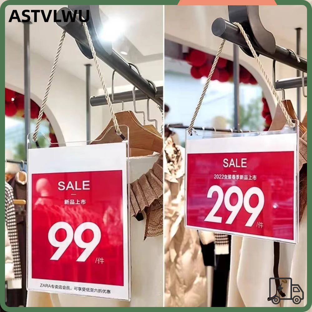 ASTVLWU POP Display Sign Holder Frame, Acrylic Advertising Window Price Label Holder, Treo A5 / A4 /